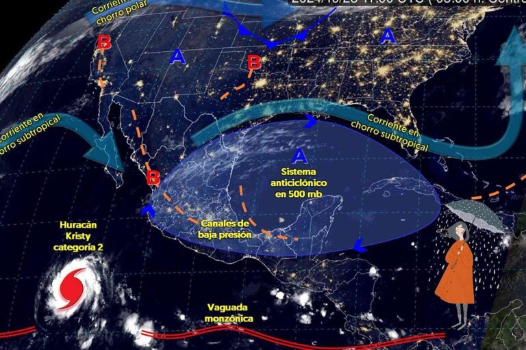 Huracán Kristy: A trajetória e os impactos das últimas chuvas em México