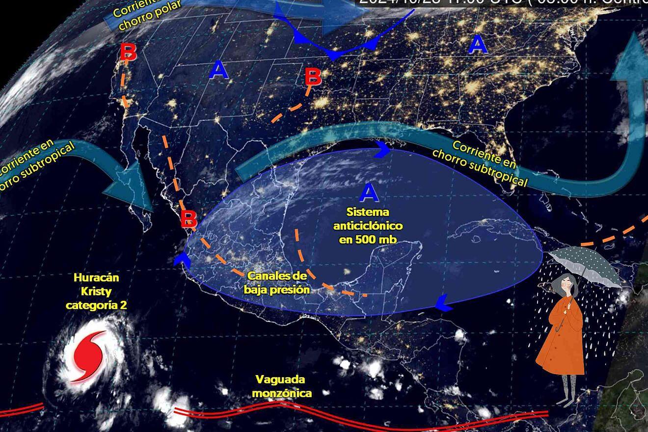 O huracán Kristy se afasta do território nacional em 2024