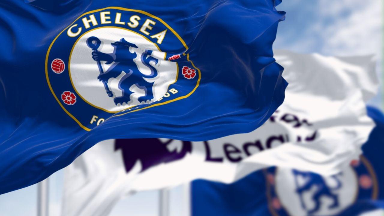 Chelsea futebol jogo bandeira time