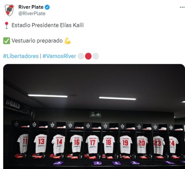 River Plate comete erro ao mencionar nome do estádio do Atlético-MG em preparação para a Libertadores