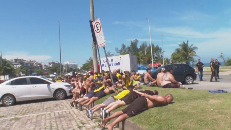 Torcedores do Peñarol geram confusão no Recreio: o que aconteceu na orla carioca