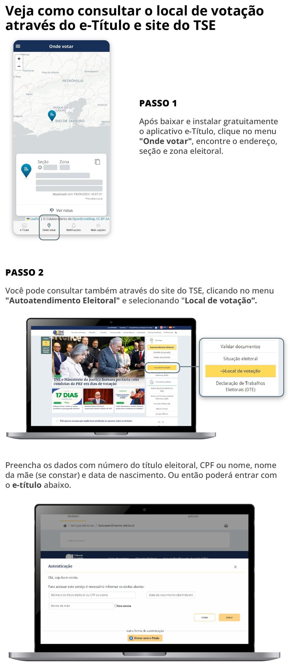 Como consultar local de votação