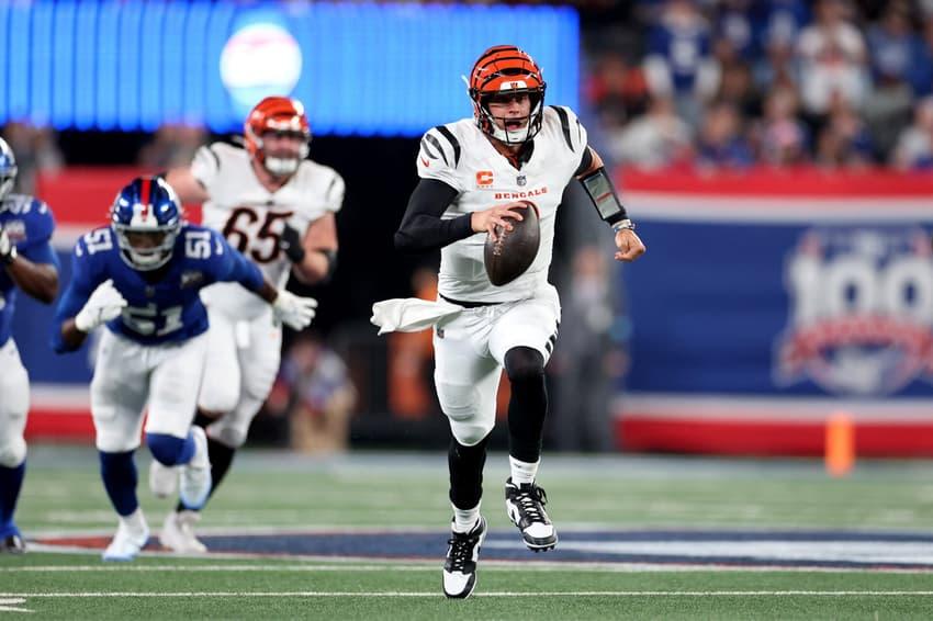 Bengals e Giants em ação