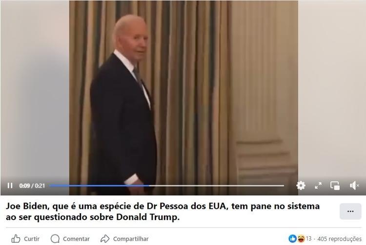 Meme comparando o prefeito de Teresina, Dr. Pessoa, ao presidente dos EUA, Joe Biden.