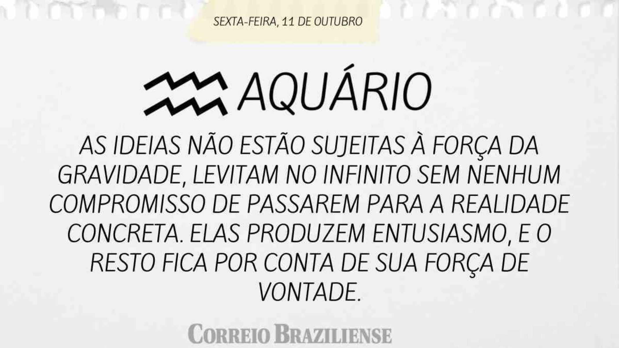 AQUÁRIO | 11 DE OUTUBRO DE 2024