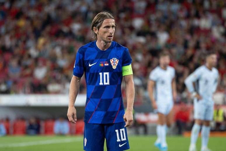 Luka Modric jogando contra Portugal