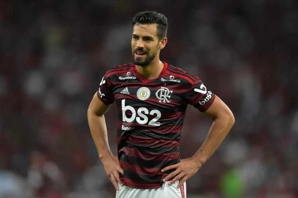 Pablo Marí durante partida contra o Fluminense no Brasileirão 2019