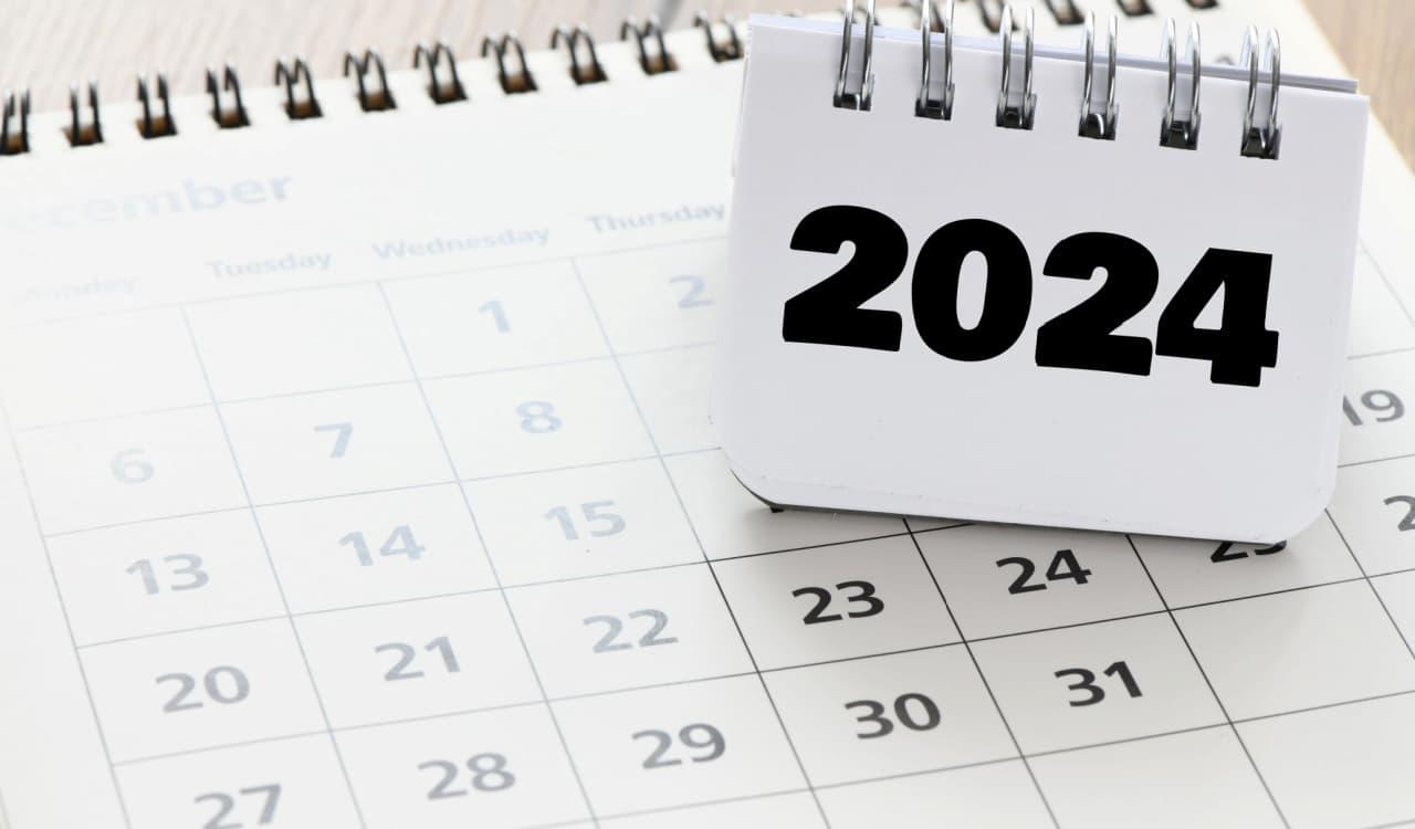 Calendário de feriados de 2024