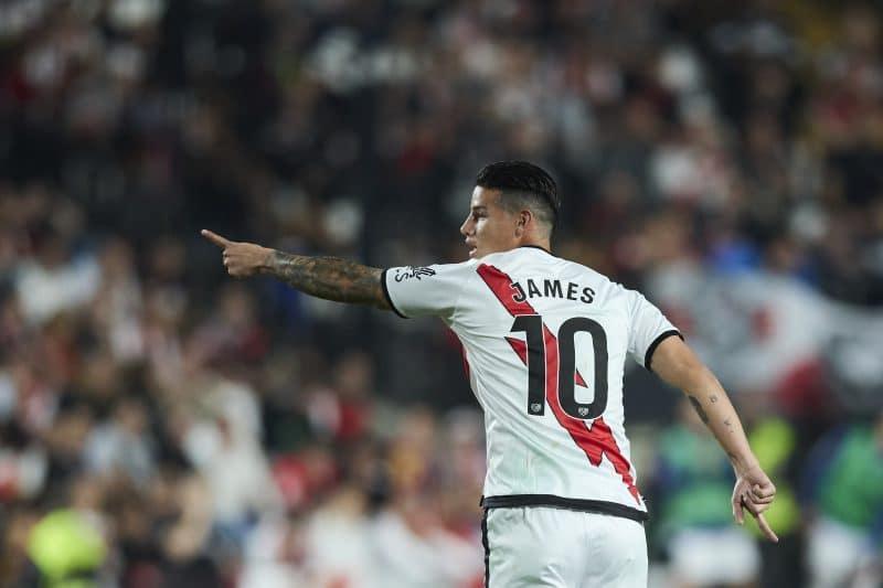 James Rodríguez pouco jogou pelo Rayo Vallecano