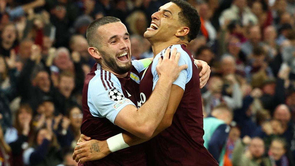 Celebration of John McGinn scoring the first goal against Bologna