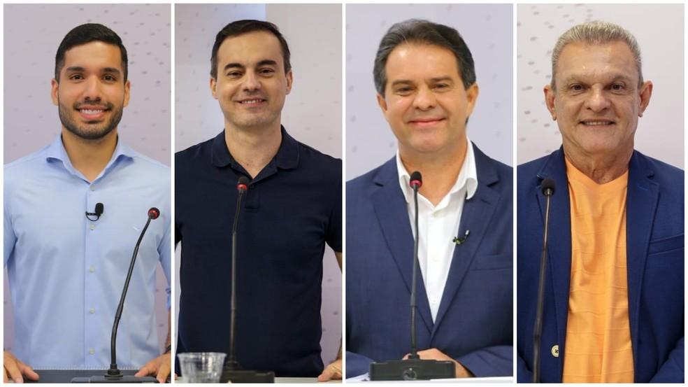 Candidatos à prefeitura de Fortaleza: André Fernandes, Capitão Wagner, Evandro Leitão e José Sarto