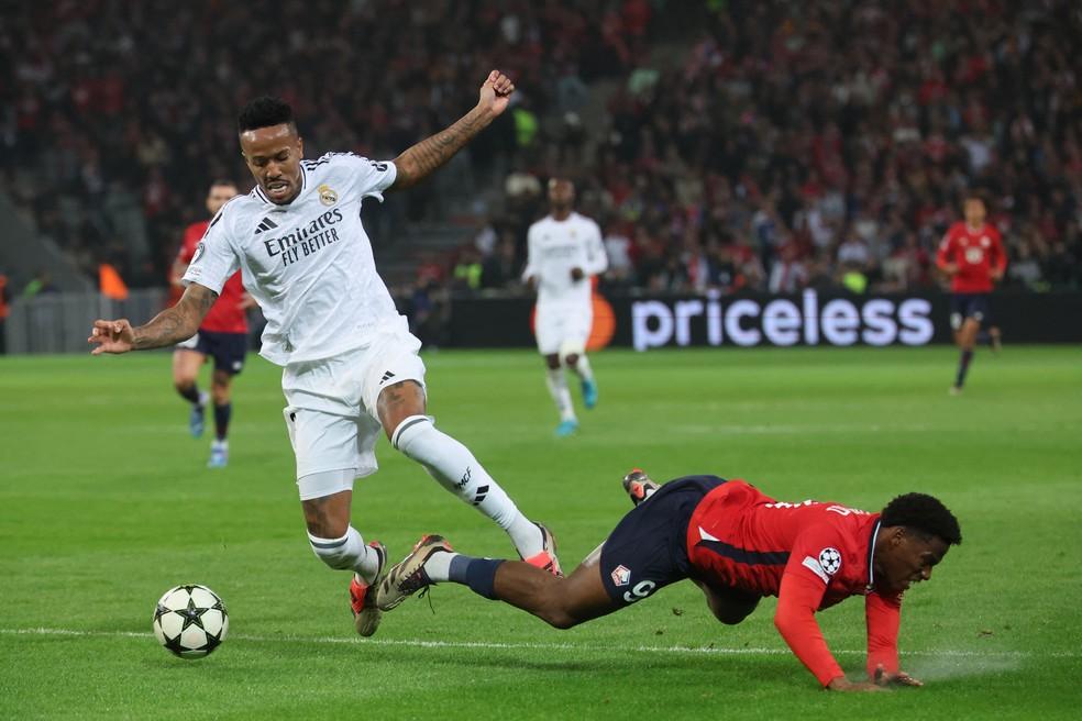 Militão em ação durante Lille x Real Madrid