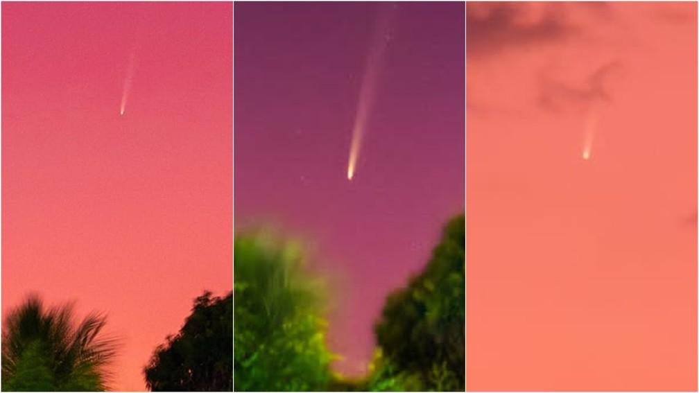 Passagem do cometa C/2023 A3 em São Bernardo (MA) — Foto: Gerson Ricardo Costa Farias