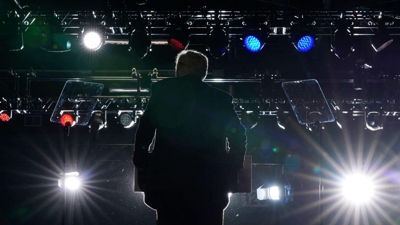 Donald Trump em comício na Carolina do Norte