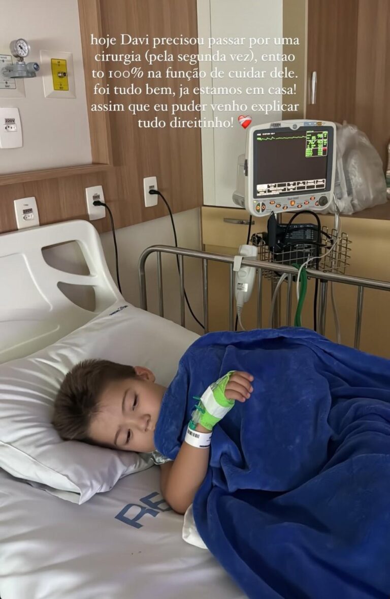 Davi, filho de Gabi Brandt, passa por segunda cirurgia em um ano e meio