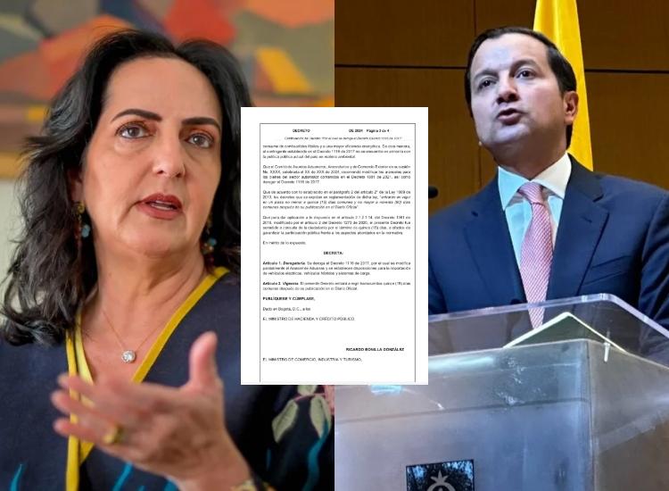 Mafe Cabal e David Luna criticaram a decisão de Petro