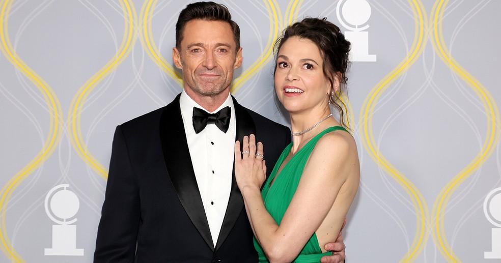 Hugh Jackman e Sutton Foster no Tony Awards de 2022