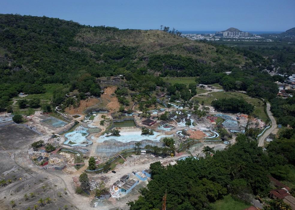 Área do Parque Aquático Rio Water Planet, em Vargem Grande