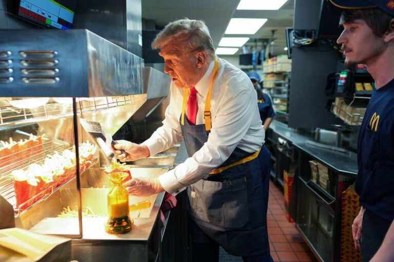 Visita de Trump ao McDonald’s Levanta Debate Sobre Salário Mínimo nos EUA