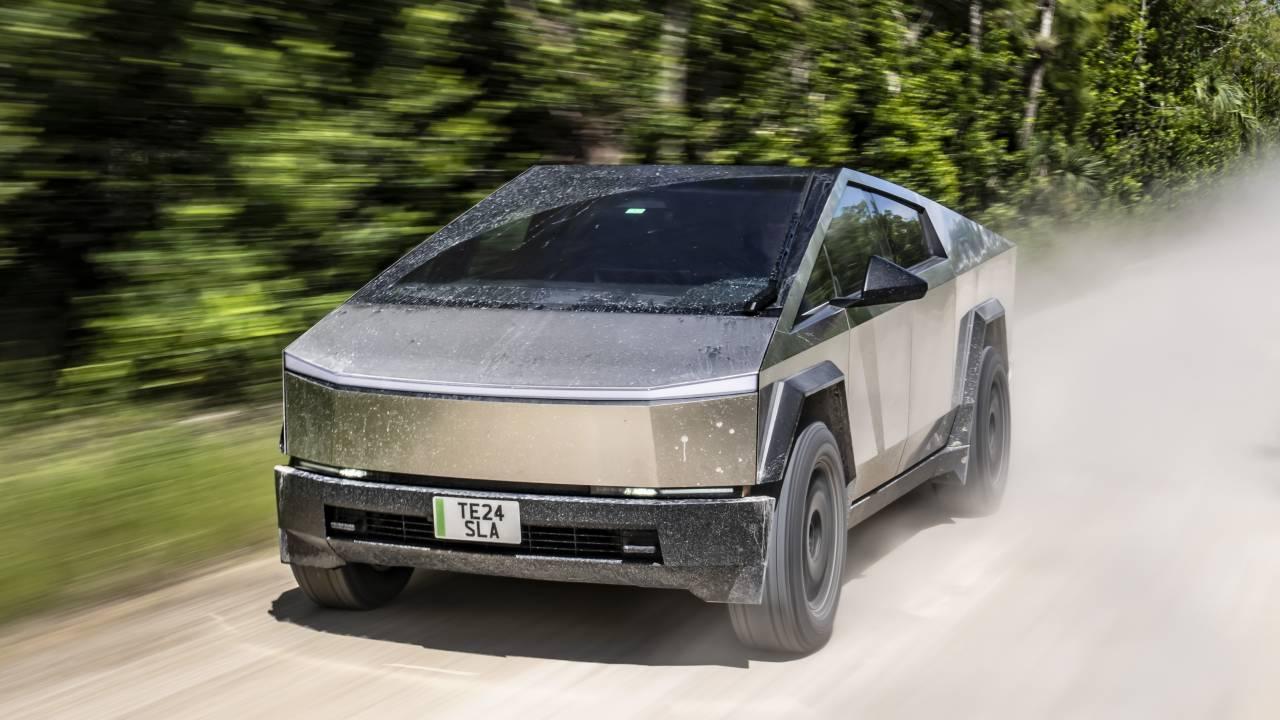 Tesla Cybertruck em exibição