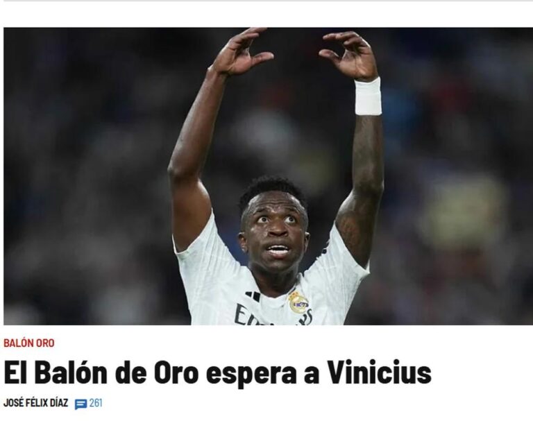 Vinicius Junior é o Favorito à Bola de Ouro de 2024