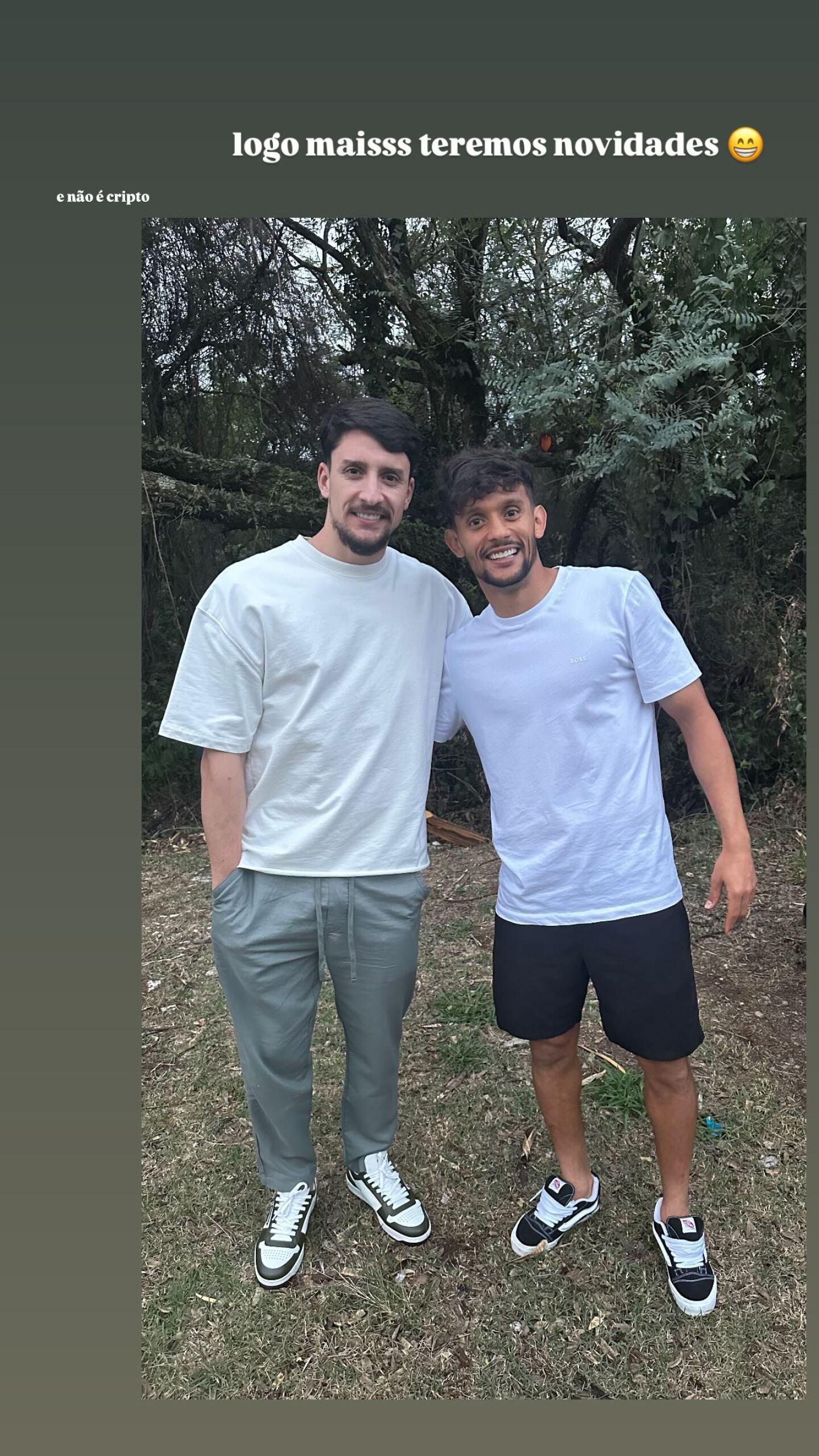 Joaquín Piquerez e Gustavo Scarpa em encontro