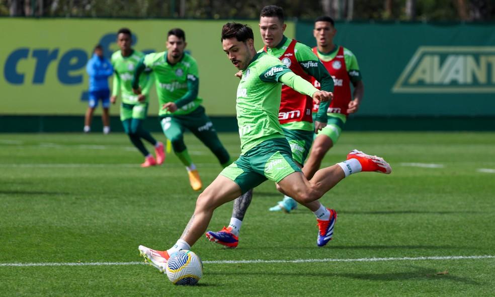 Mauricio em treino do Palmeiras