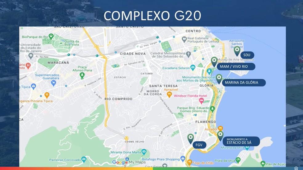 Complexo G20, onde devem ocorrer as discussões entre os chefes de Estado durante o evento