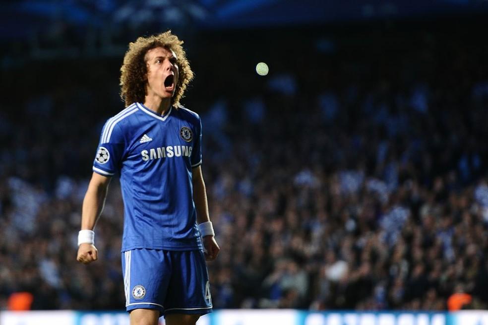 David Luiz no Chelsea em 2014