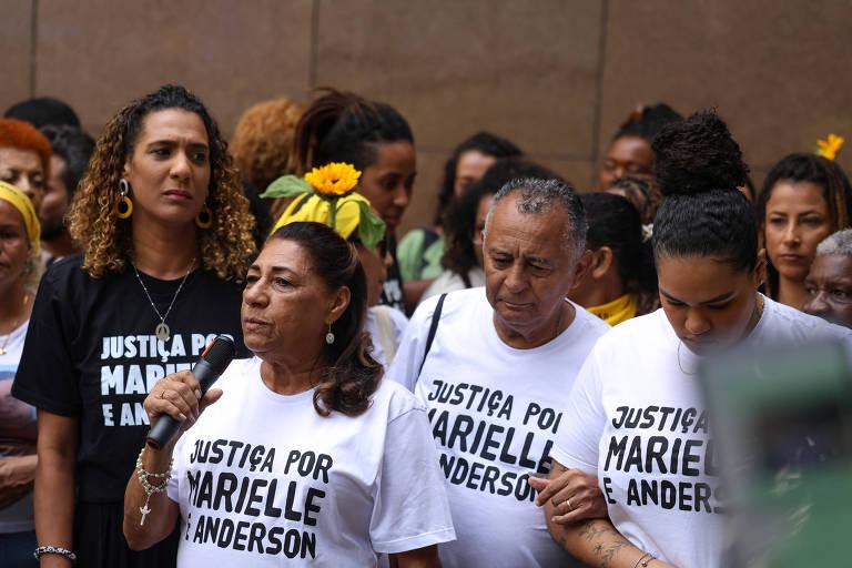 Protesto por justiça em memória de Marielle e Anderson