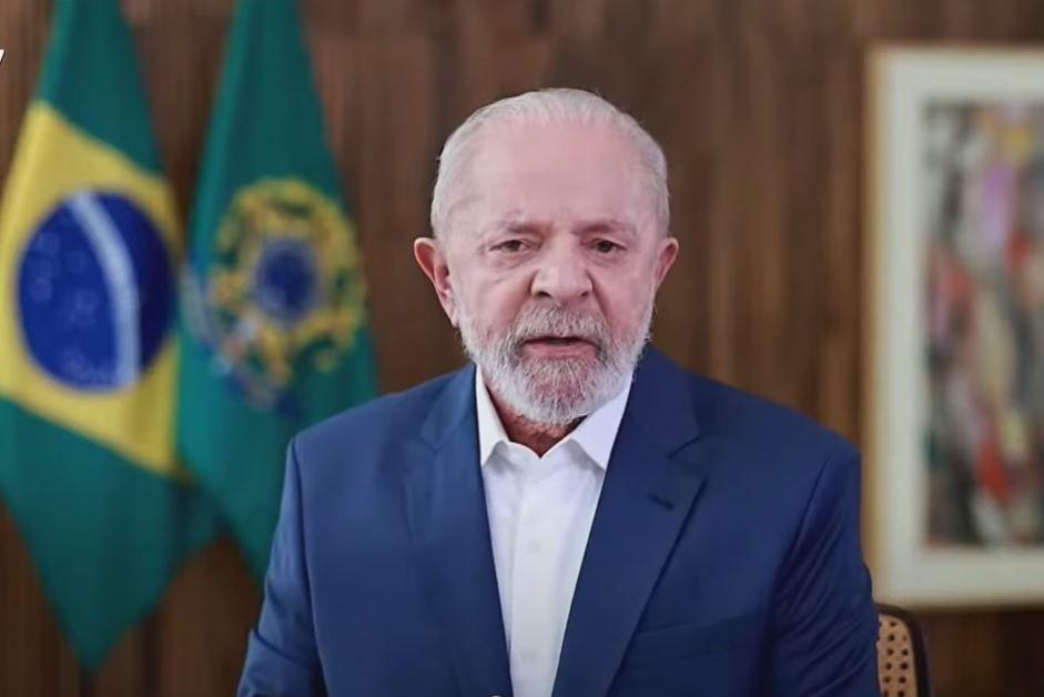 Presidente Lula discursando na Cúpula do Brics, nesta quarta-feira (23)