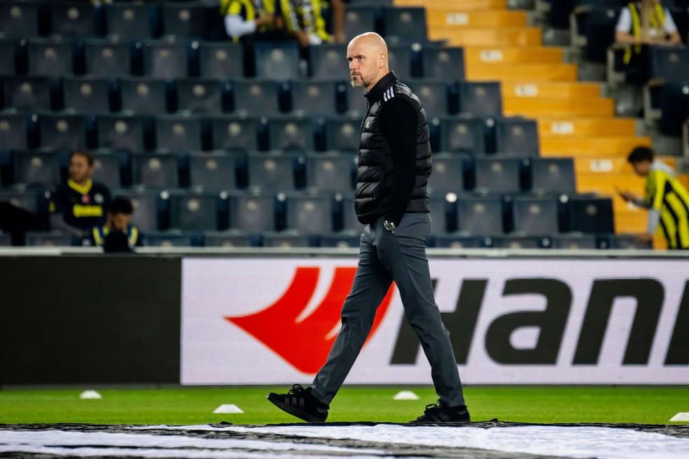 Erik Ten Hag no comando do Manchester United