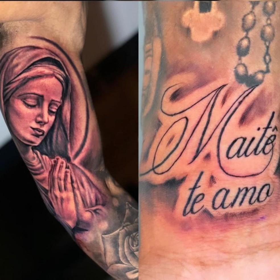 Tatuagem de Vinicius Tobias para Maitê