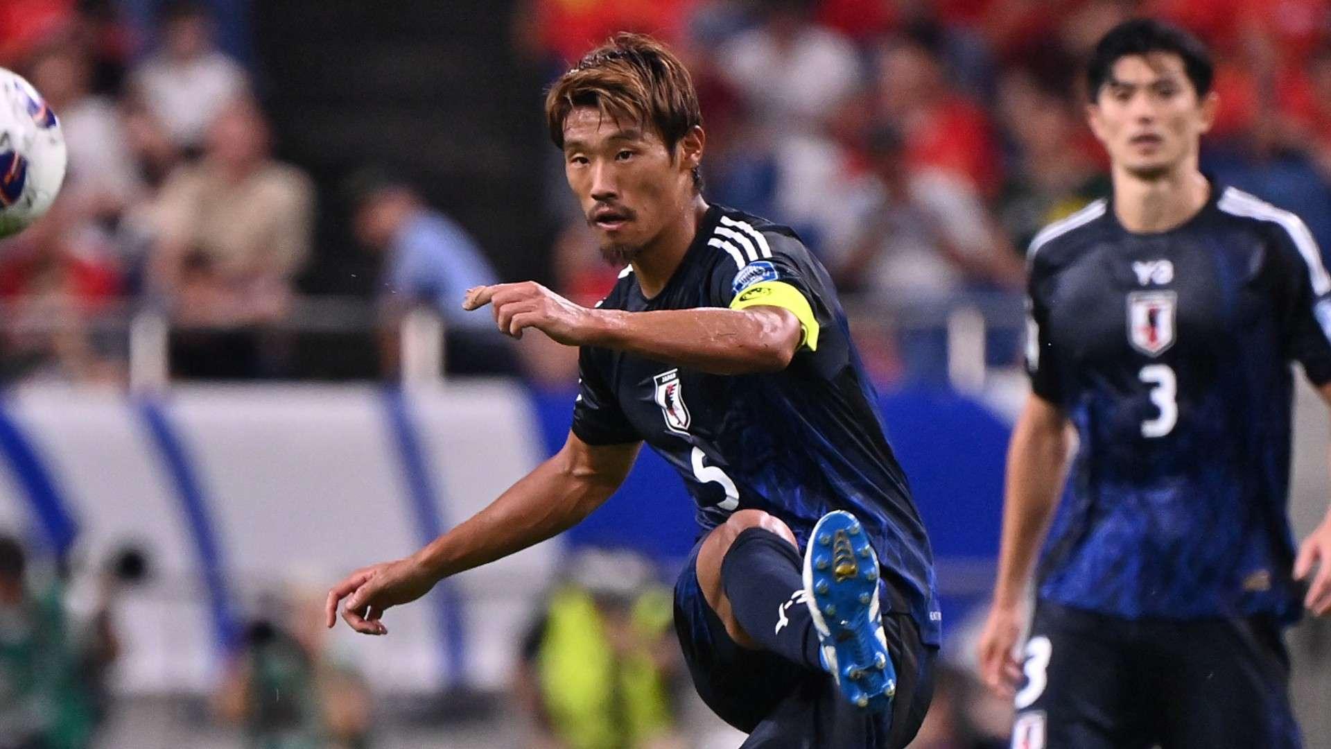 Jogador do Japão em ação durante treino