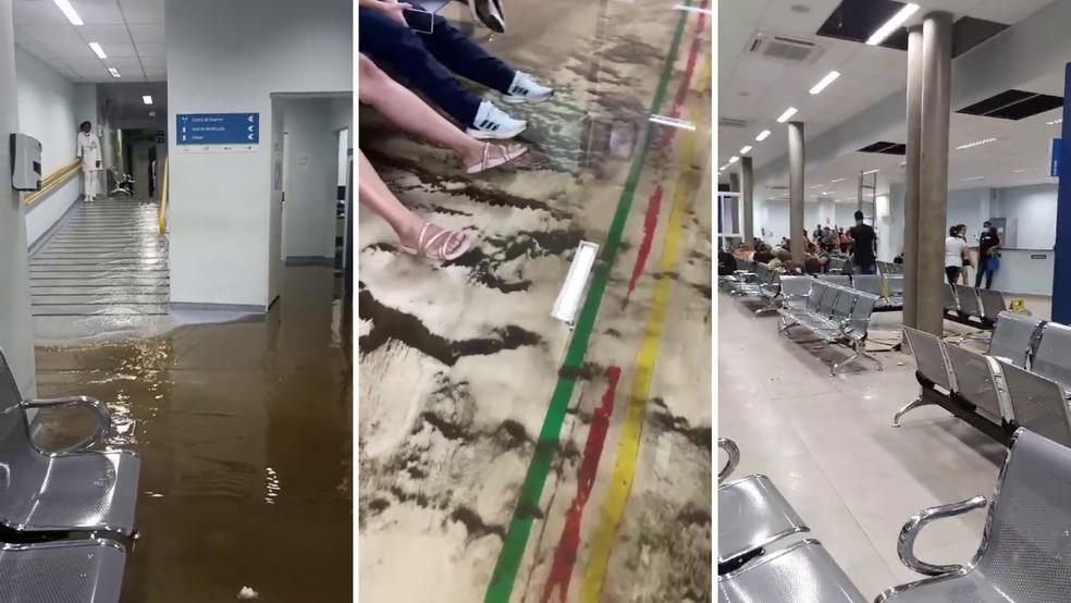 Chuva invade Hospital Mário Gatti, em Campinas