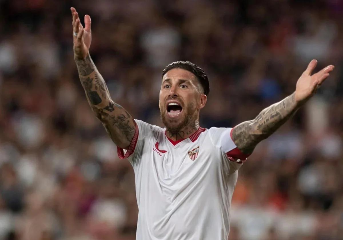 Sergio Ramos, em partida com o Sevilla FC.