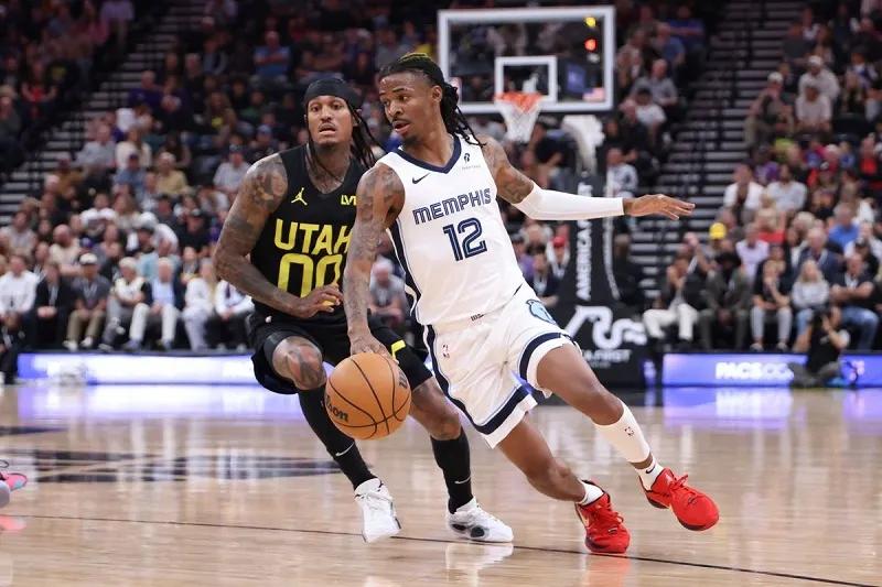 Ja Morant em ação durante a vitória do Grizzlies