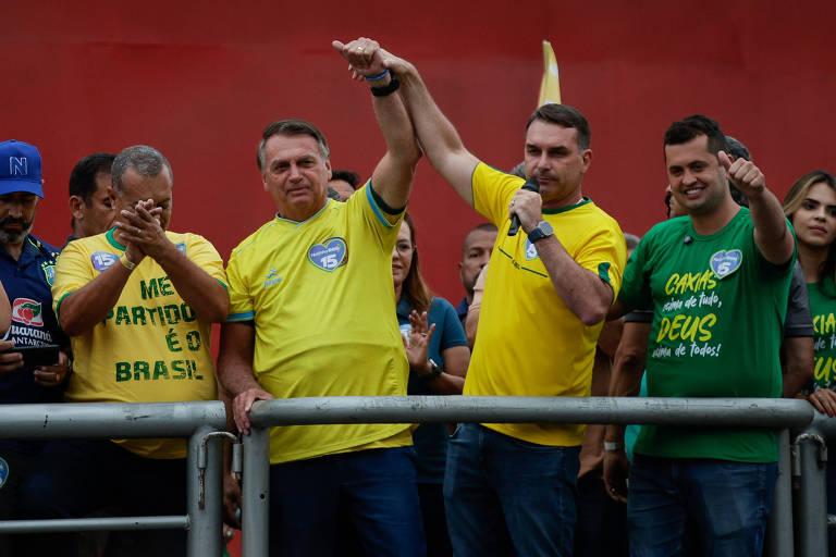 Manifestação em apoio aos candidatos