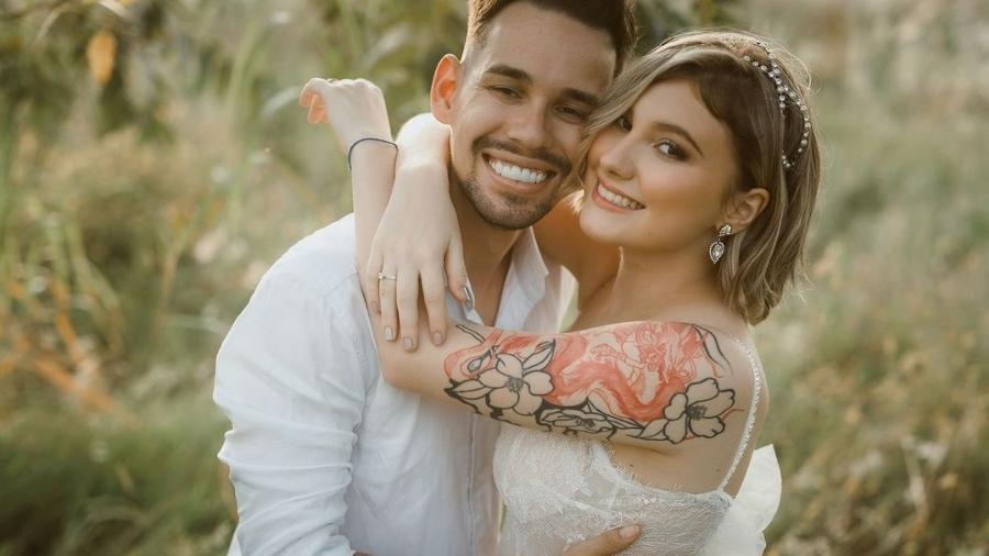 Isabel Veloso e o marido, Lucas Borbas.