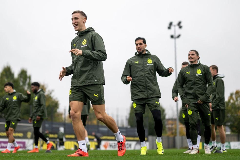 Borussia Dortmund faz último treino antes de enfrentar o Real Madrid pela Champions League