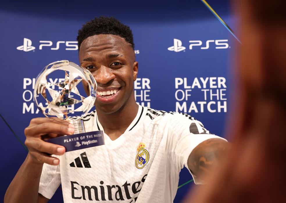 Vinicius Junior é eleito o craque do jogo Real Madrid x Borussia Dortmund