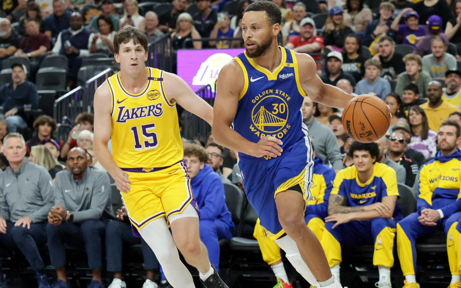 Stephen Curry durante a partida da NBA