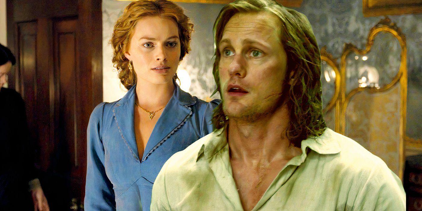 Collage de Alexander Skarsgard e Margot Robbie do filme The Legend of Tarzan