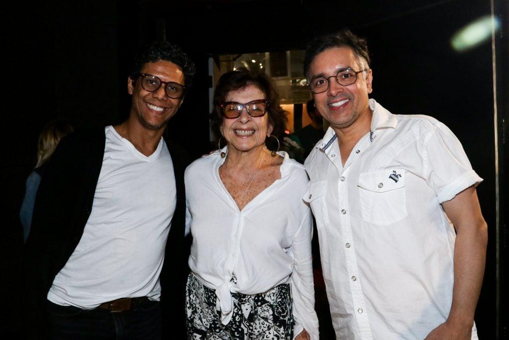 Betty Faria com Wendell Bendelack e Rodrigo Fagundes