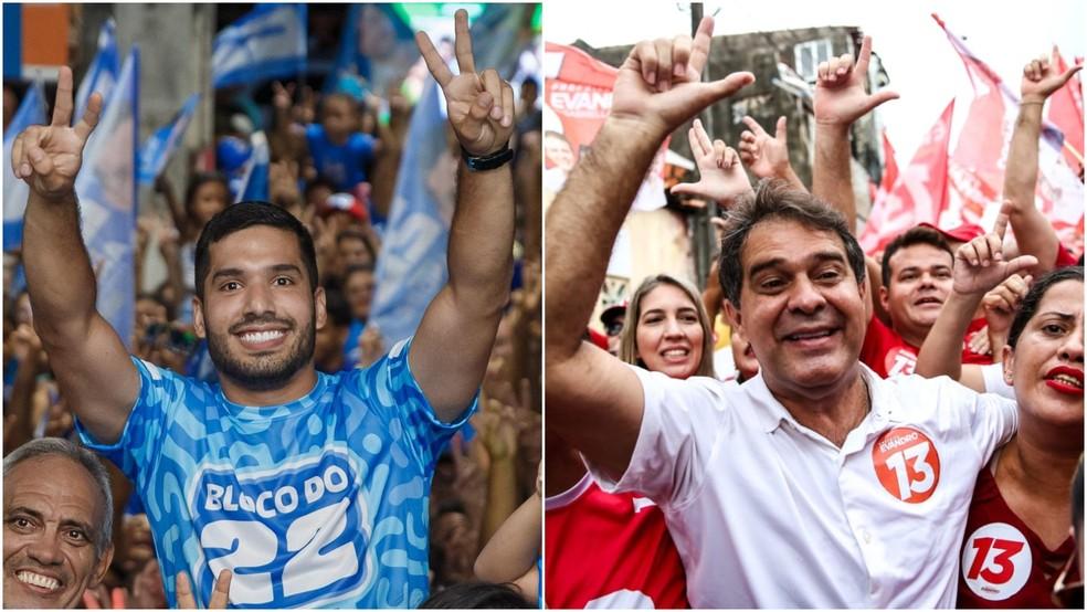 André Fernandes e Evandro Leitão, candidatos à Prefeitura de Fortaleza no segundo turno