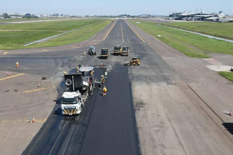 Pista do aeroporto Salgado Filho removida