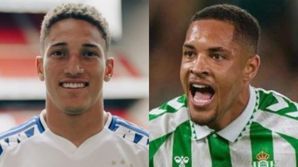 Robert e Vitor Roque, ex-jogadores do Cruzeiro.