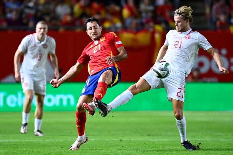 Espanha e Dinamarca fizeram uma partida equilibrada pela Nations League