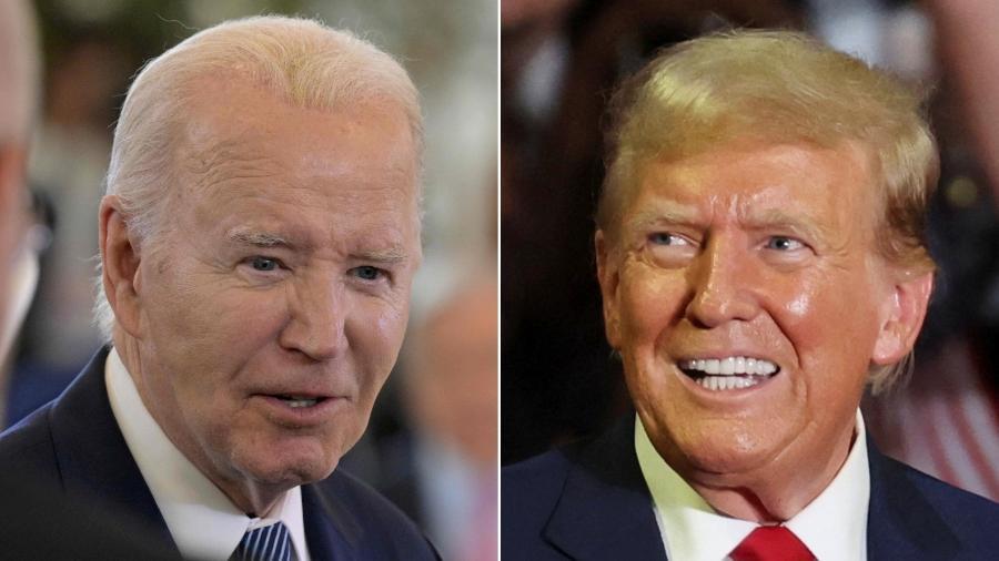 Joe Biden e Donald Trump foram adversários em 2020.