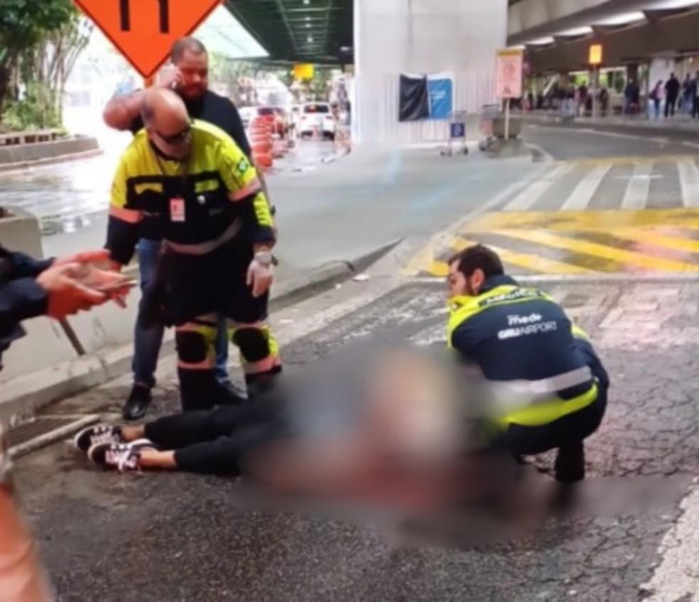 Homem baleado no Aeroporto Internacional de SP